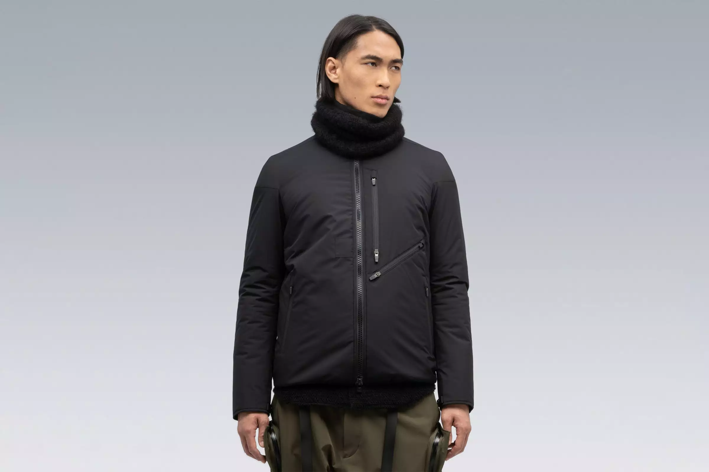 Acronym NG5-PU Hand-Knit Suri Alpaca Neck Gaiter - Image 4