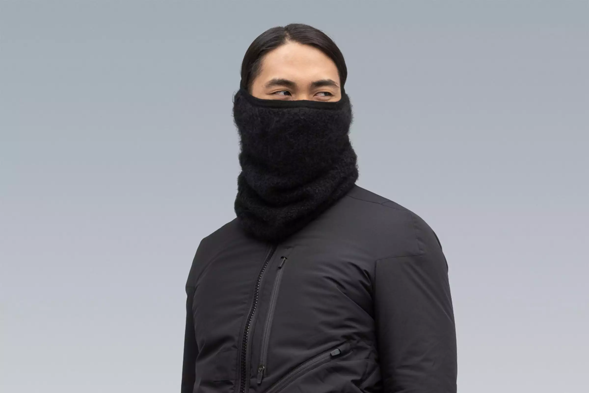 Acronym NG5-PU Hand-Knit Suri Alpaca Neck Gaiter - Image 5