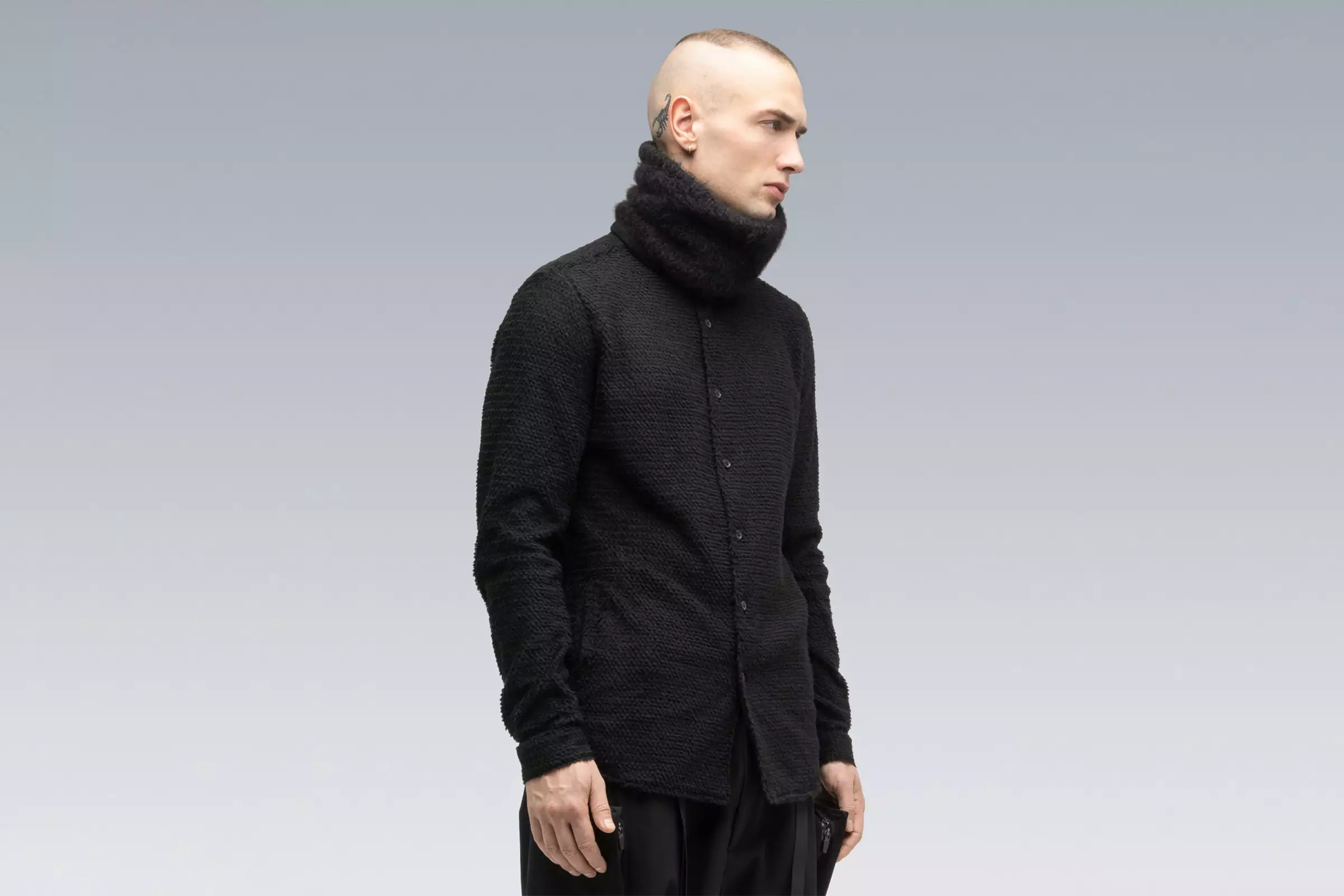 Acronym NG5-PU Hand-Knit Suri Alpaca Neck Gaiter