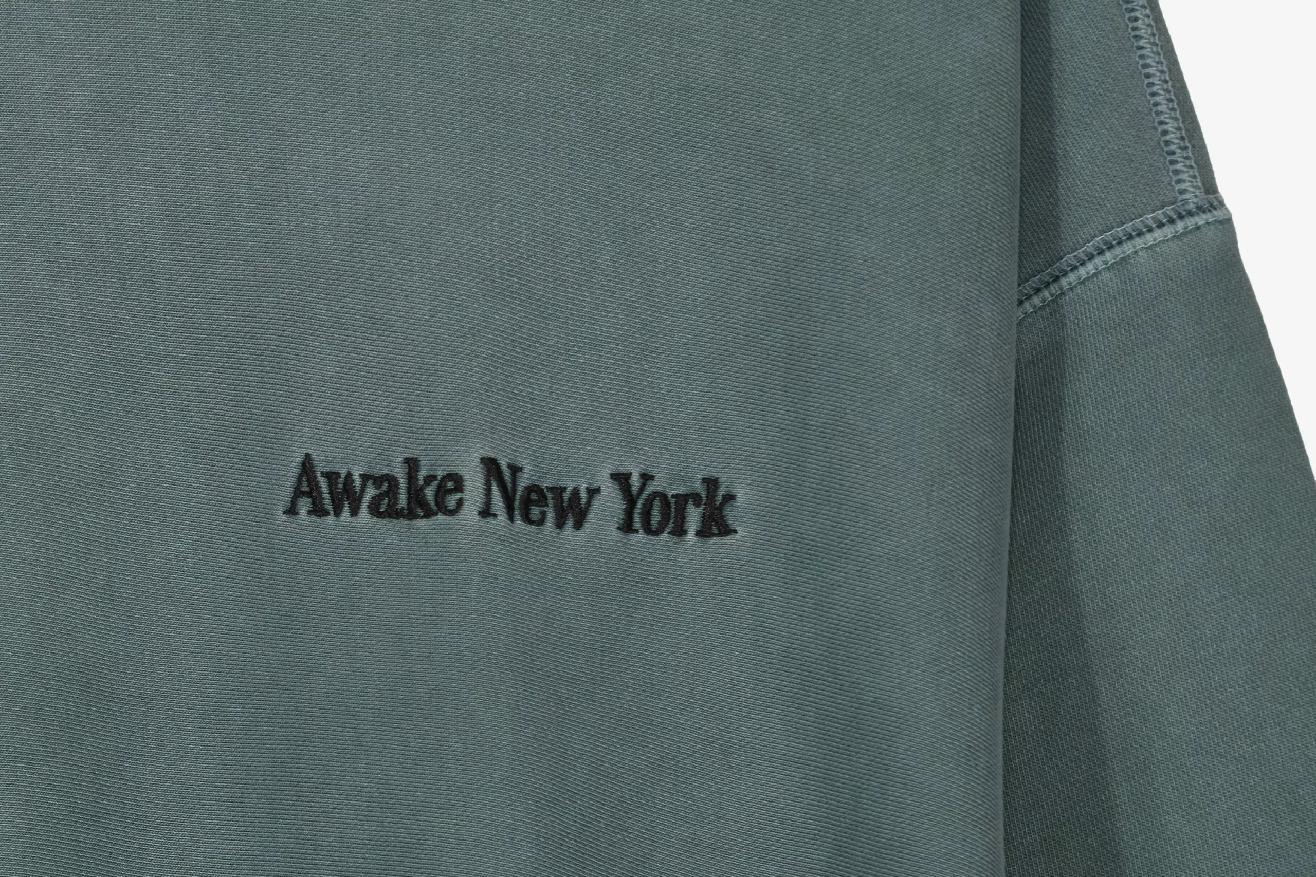 Awake Pigment Dyed Embroidered Crewneck Sweatshirt - Image 2
