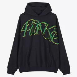Awake Script Oversized Embroidered Hoodie