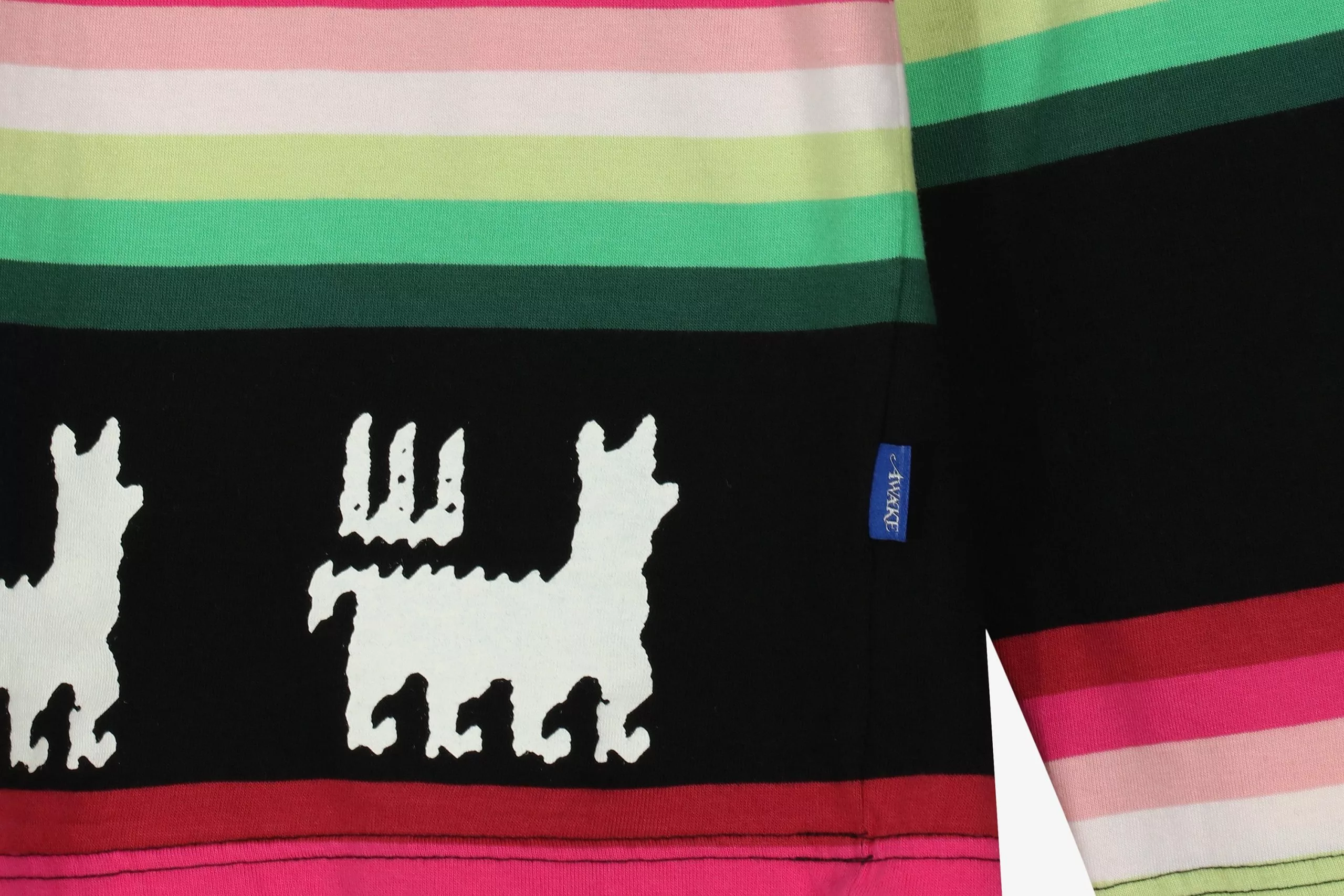 Awake Striped Llama Printed LS Tee - Image 3