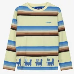 Awake Striped Llama Printed LS Tee