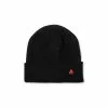 Hanon Embroidered Flame Beanie "Black"
