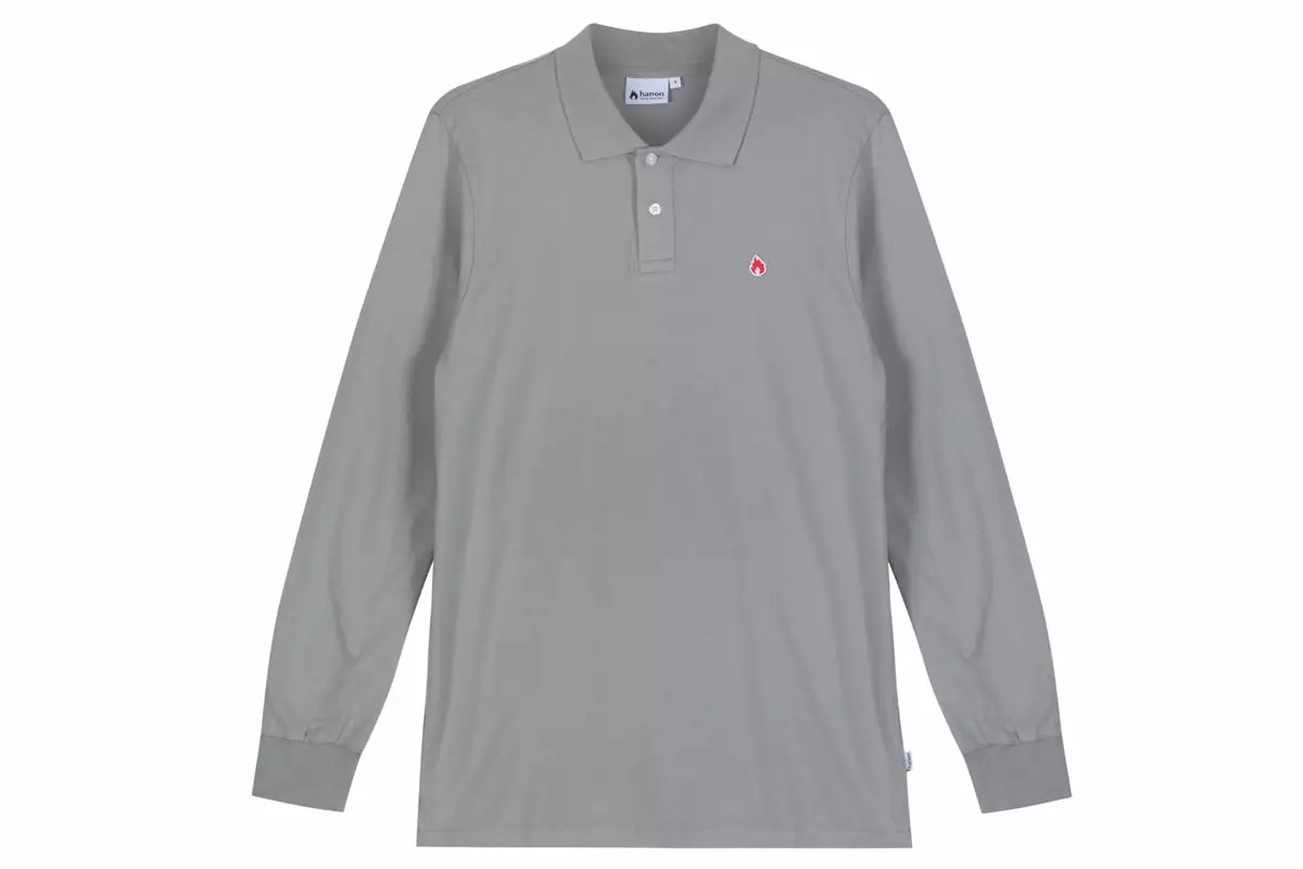 Hanon LS Jersey Polo Shirt "Monument Grey"