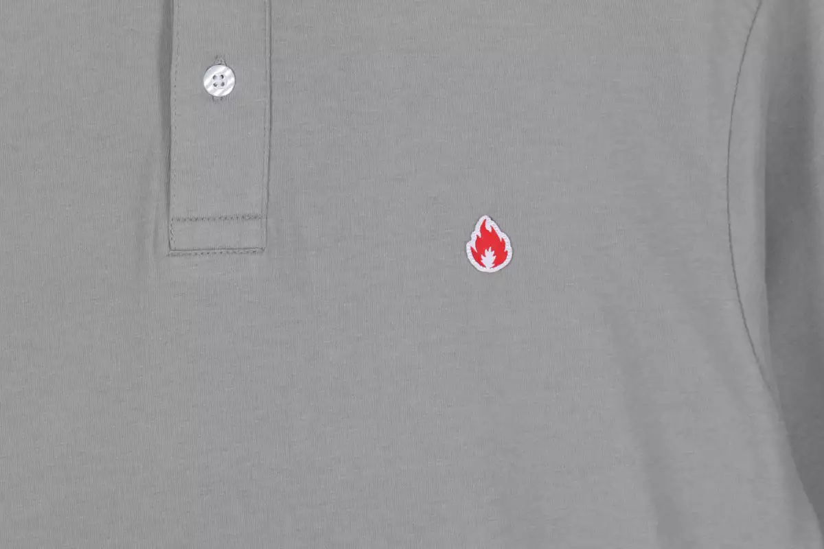 Hanon LS Jersey Polo Shirt "Monument Grey" - Image 5