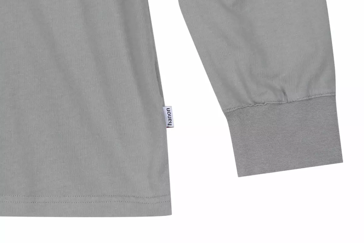 Hanon LS Jersey Polo Shirt "Monument Grey" - Image 6