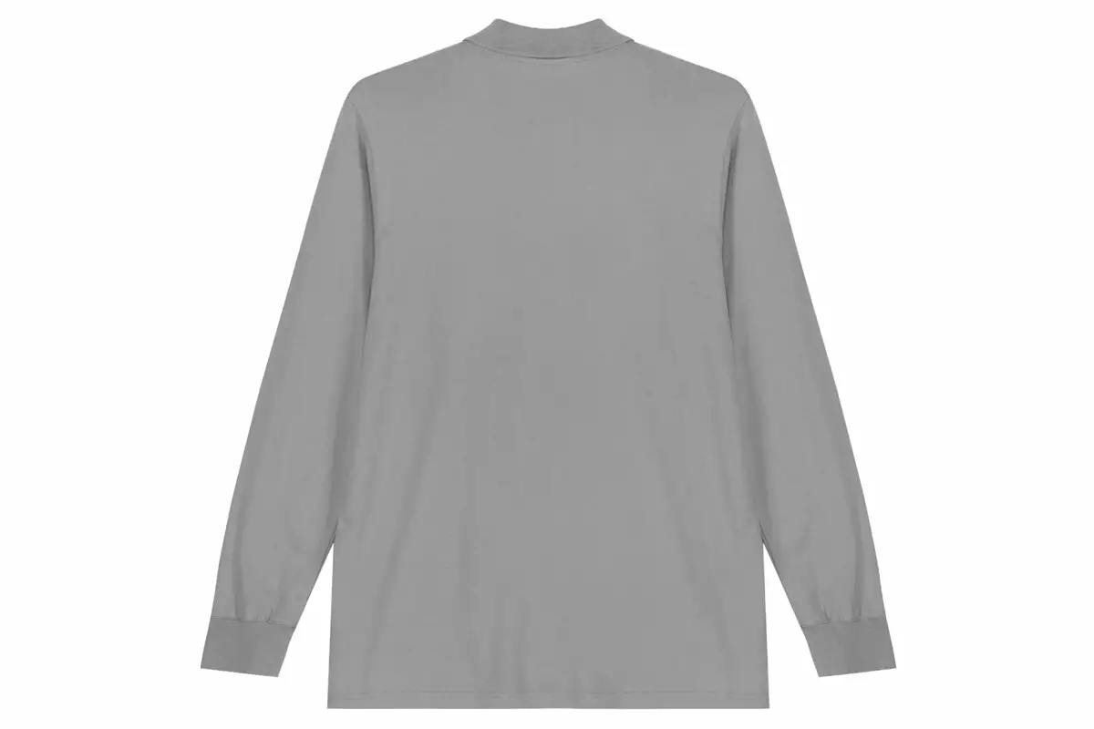 Hanon LS Jersey Polo Shirt "Monument Grey" - Image 2