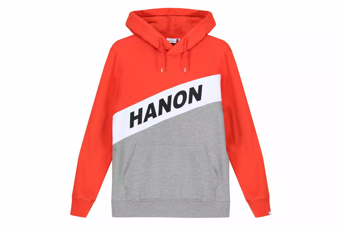 Hanon Cut N Sewn Hooded Sweatshirt "Bright Red"