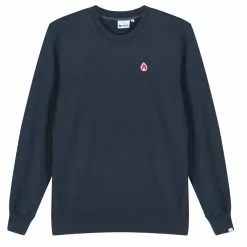 Hanon Flame Badge Crewneck Sweatshirt "Petrol Navy"