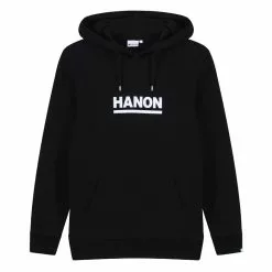 Hanon Bar Logo Hooded Sweatshirt "Black"