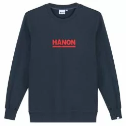 Hanon Bar Logo Crewneck Sweatshirt "Petrol Navy"