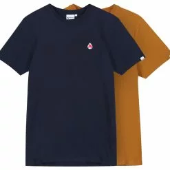 Hanon Flame Badge Tee Double Pack "Navy/Rust"